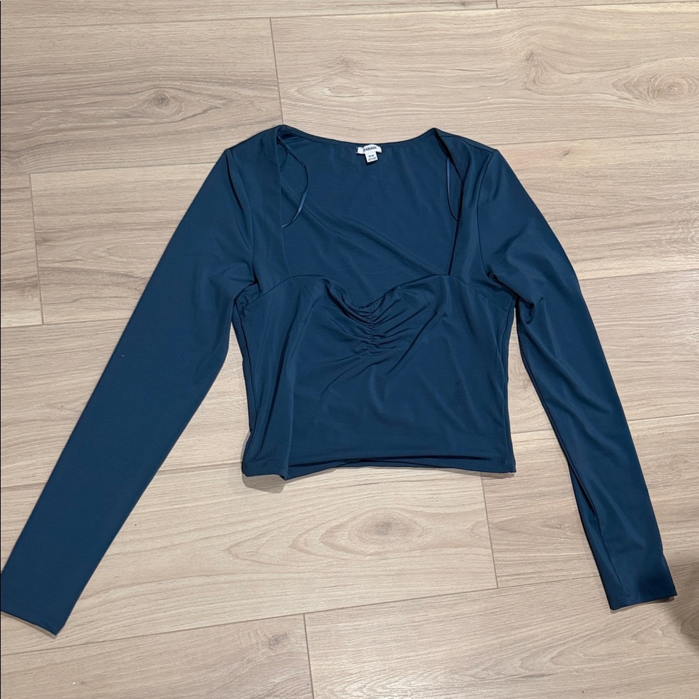 Garage Teal Long Sleeve Women's Top